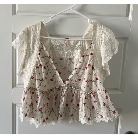 Free People Rosebud Embroidered Top - Picture 2 of 13